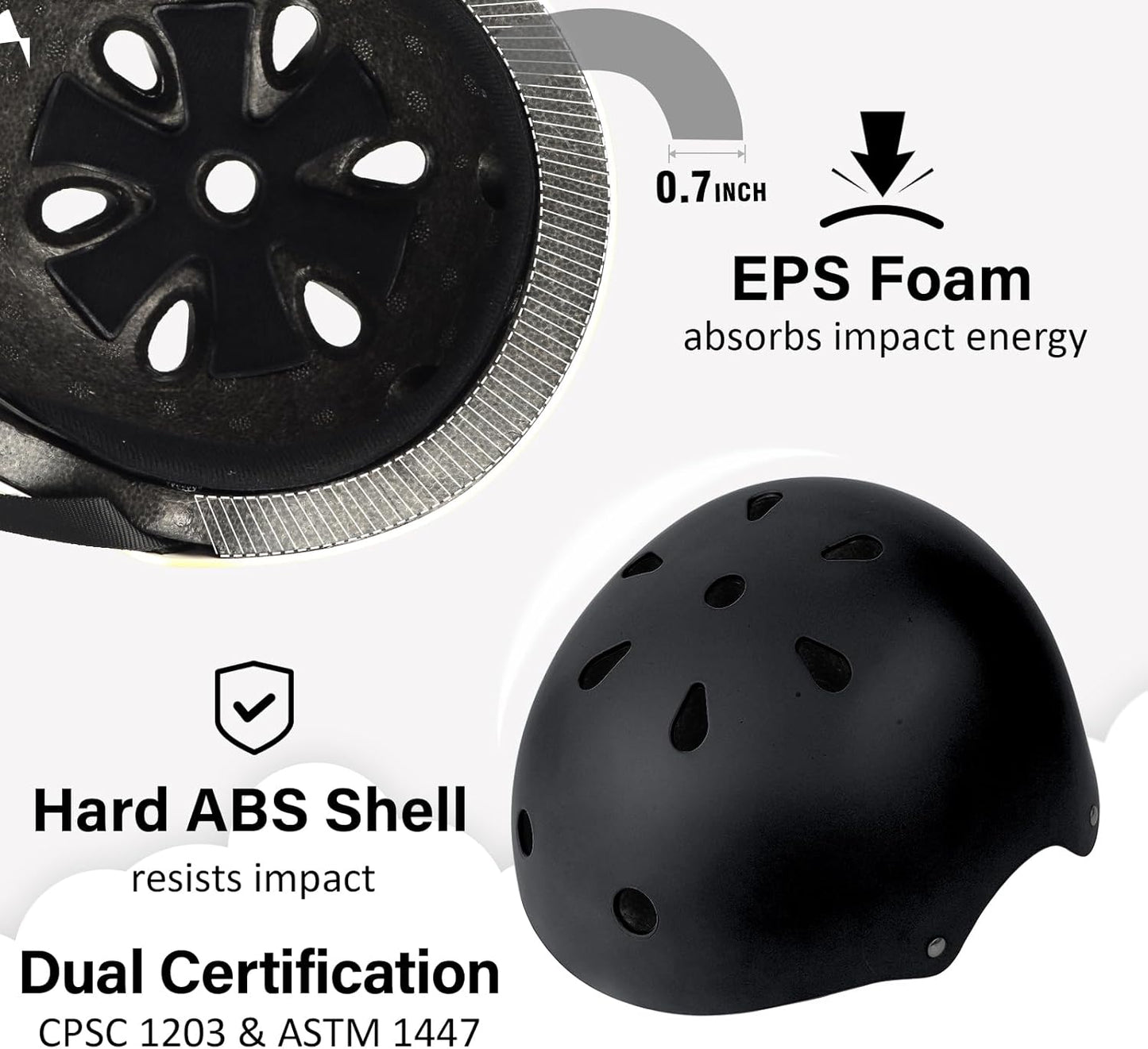 Skiennix Multi-Sport Helmet - Lightweight & Adjustable for Skateboarding, Biking, Scootering | 3 Sizes Available