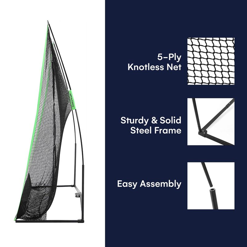 SteadyDoggie for Backyard Driving, Golf Practice Net, Dual-Turf Golf Mat, Chipping Target & Carry Bag