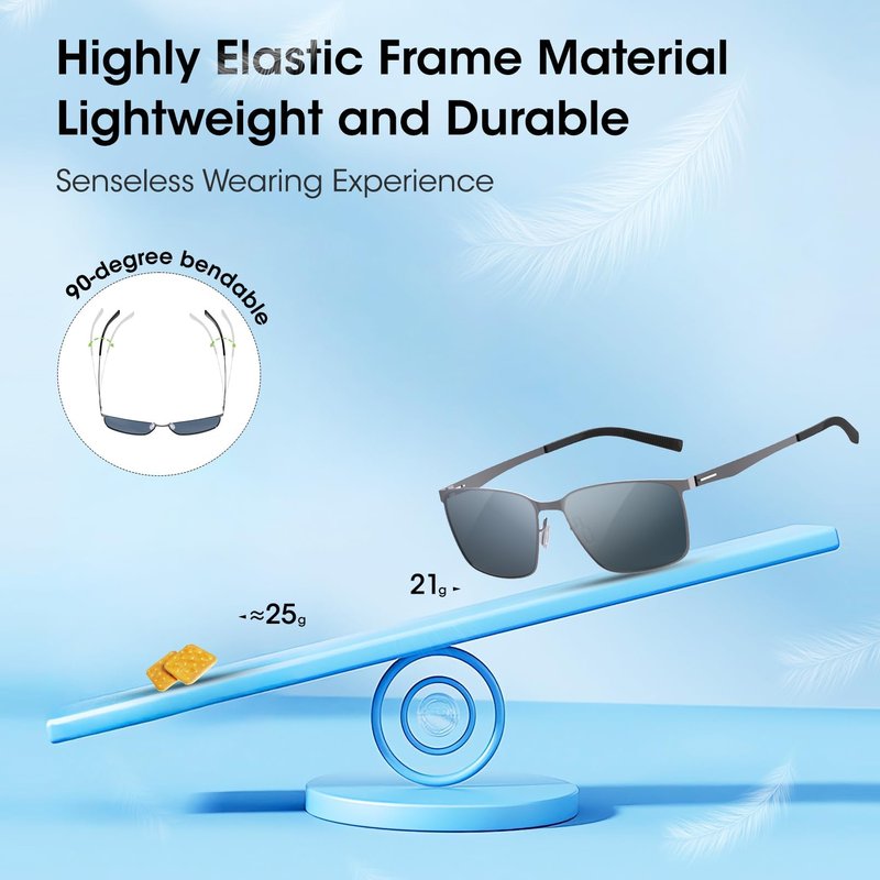 Xoxocos ‌Golf Sunglasses for Men – Polarized UV400 Lenses for Golfing, Fishing & Driving – Enhanced Clarity for Greens, Anti-Glare & Lightweight Frame