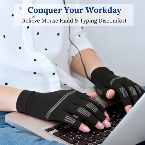 Vlela Arthritis Gloves for Women for Pain,All-Around Compression Gloves for Men,Finger extension with Anti-Slip Grip,Support Gloves for Pain Relief,Carpal Tunnel