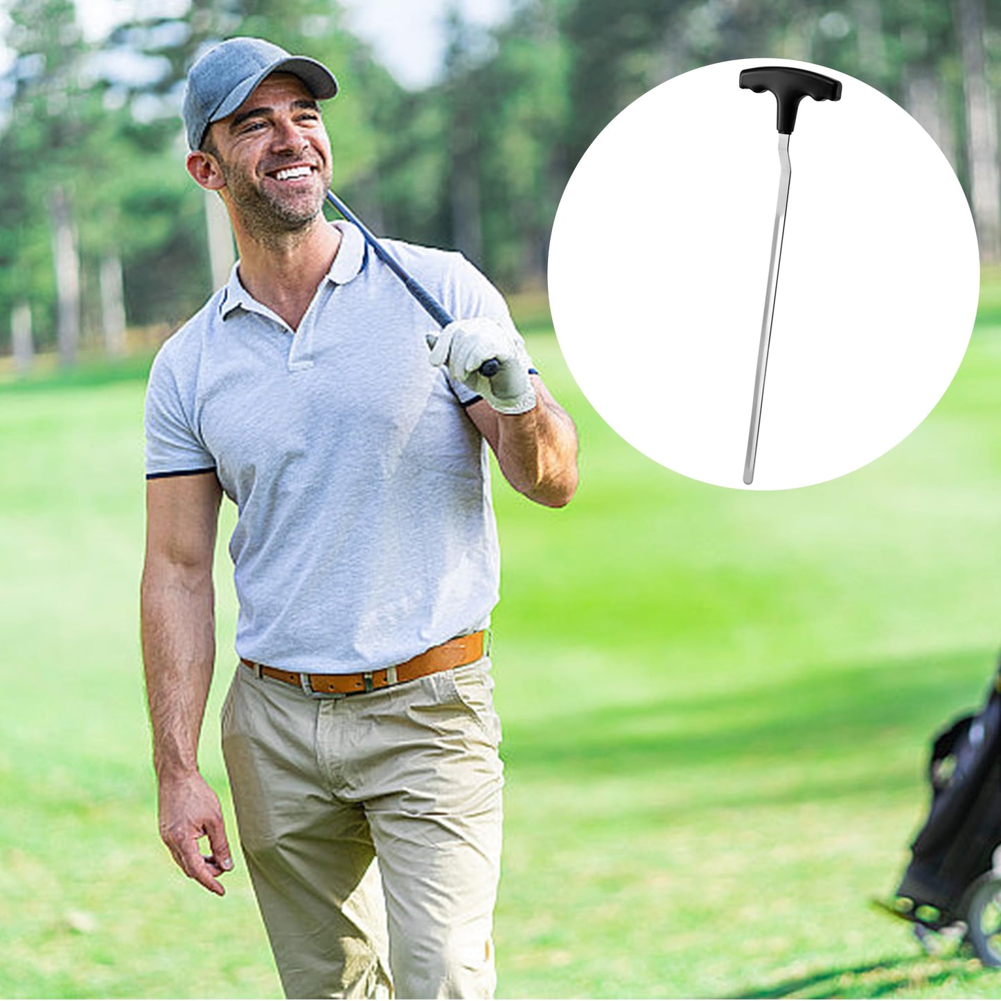 RunNico 12.5'' V-Shaped Golf Grip Removal Tool,Grip Remover Saver Gripping Kit,Golf Grip Tool,Standard Length Swinging Grips Golf Grip Remover Kit