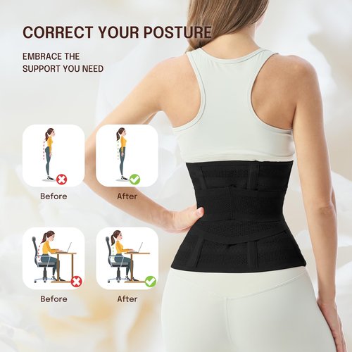 Allaugh Postpartum Belly Band for Women: Abdominal Binder Post Surgery C Section Waist Trainer, Soft Fabric Abdominal Wrap for All Day, Comfort Non-Itchy, After Birth Recovery Easy Put On and Take Off