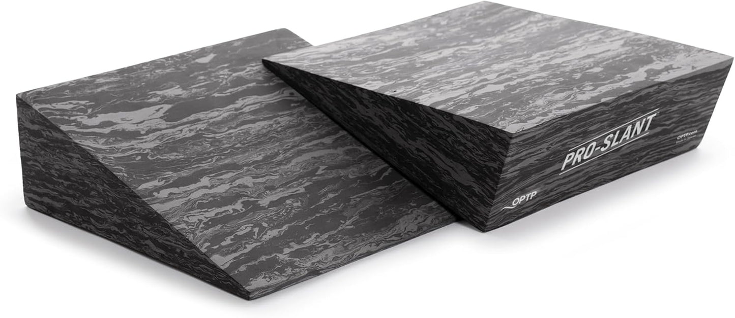 OPTP PRO-Slant Squat Wedge Pair - Professional Foam Incline Board for Calf, Ankle & Foot Stretching
