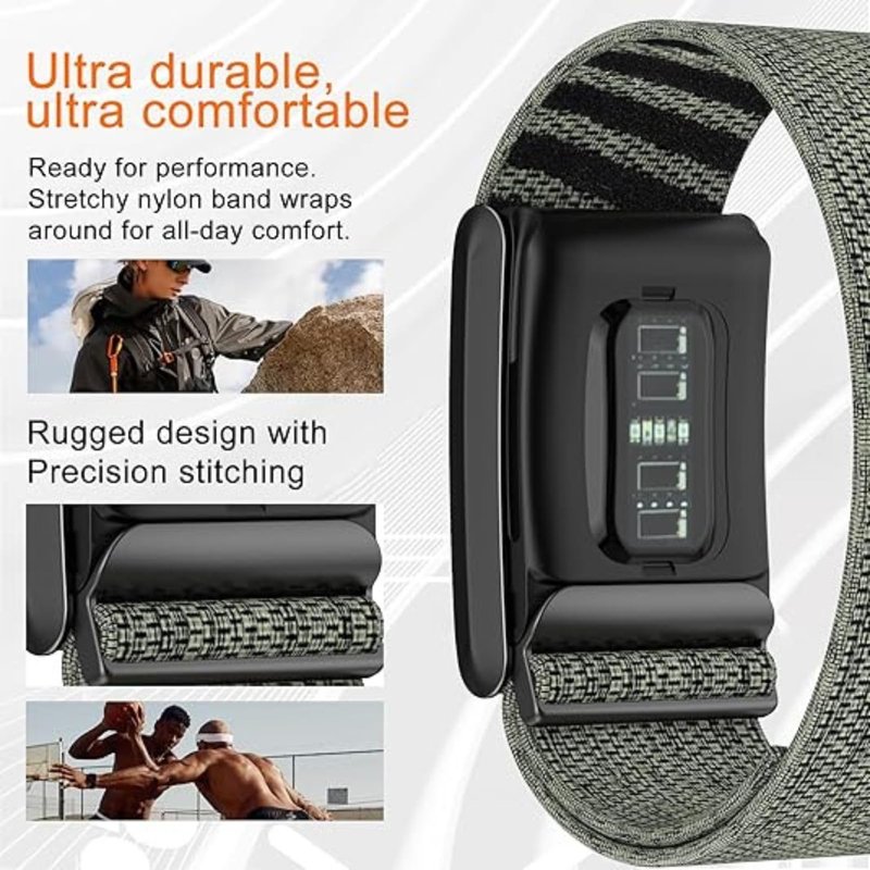 BLAYKE Nylon Replacement Band for WHOOP 4.0 – Ultra-Soft & Durable SuperKnit Wristband (Moss) | Compatible with WHOOP Fitness Tracker