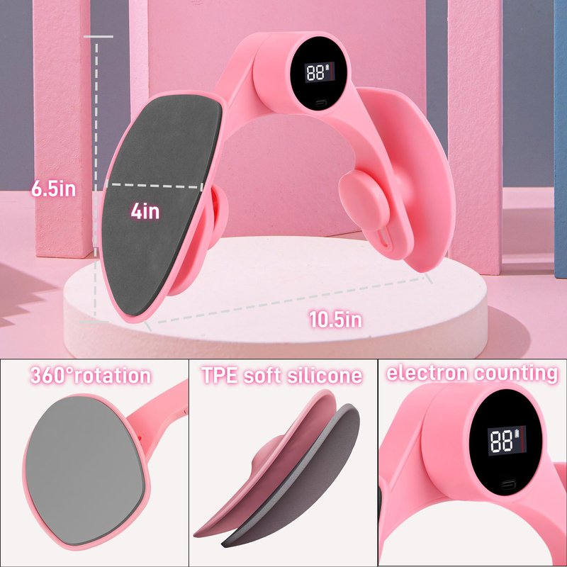 Pelvic Trainer for Women & Men – Adjustable Spring Resistance Hip Exerciser, Kegel Exerciser Toner for Your Thigh & Pelvic Muscle, Enhancing Your Intimate Moments. Home Fitness Equipment (Pink)