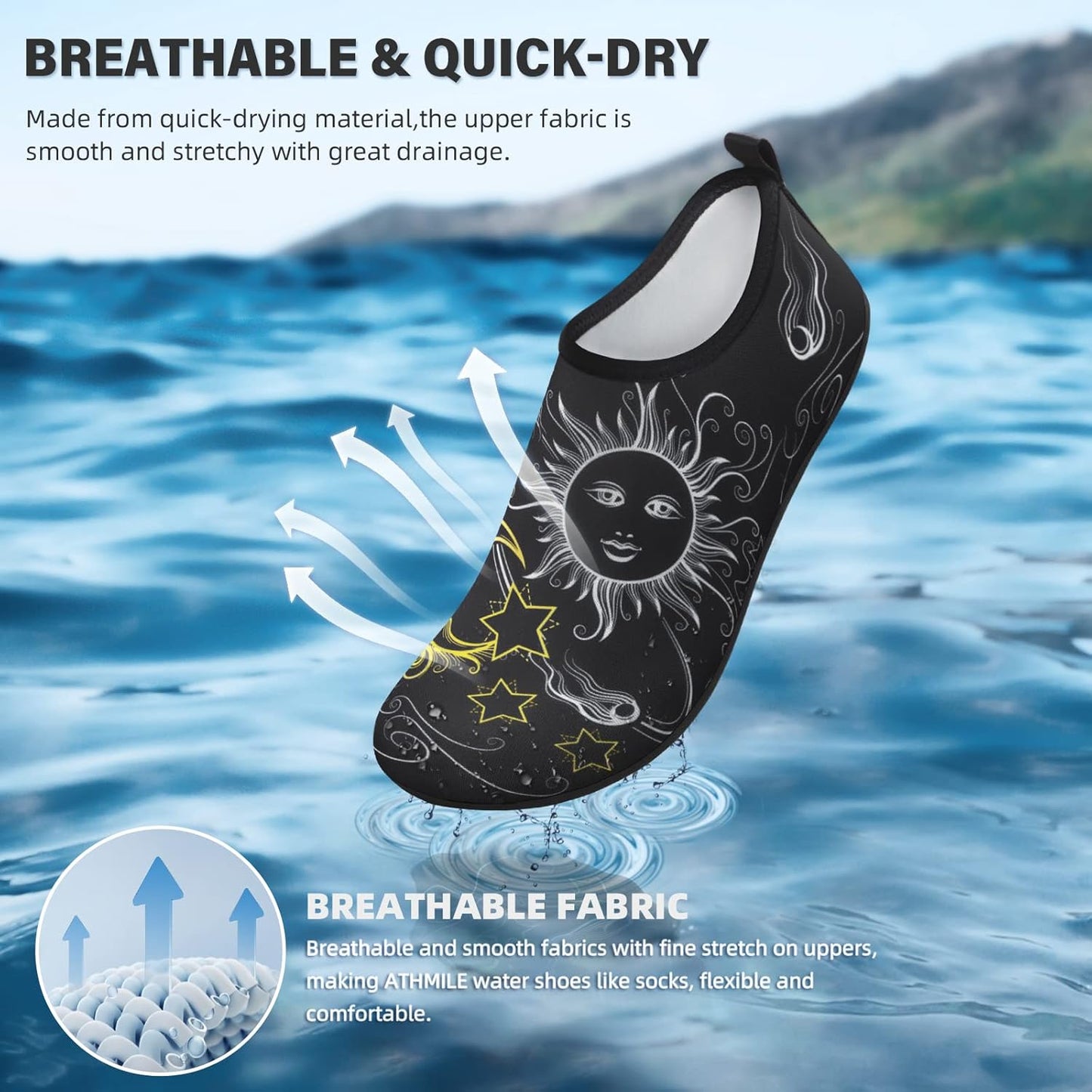 Skiennix Water Shoes - Quick-Dry Aqua Socks for Beach & Pool | Unisex Sizes for Adults & Youth