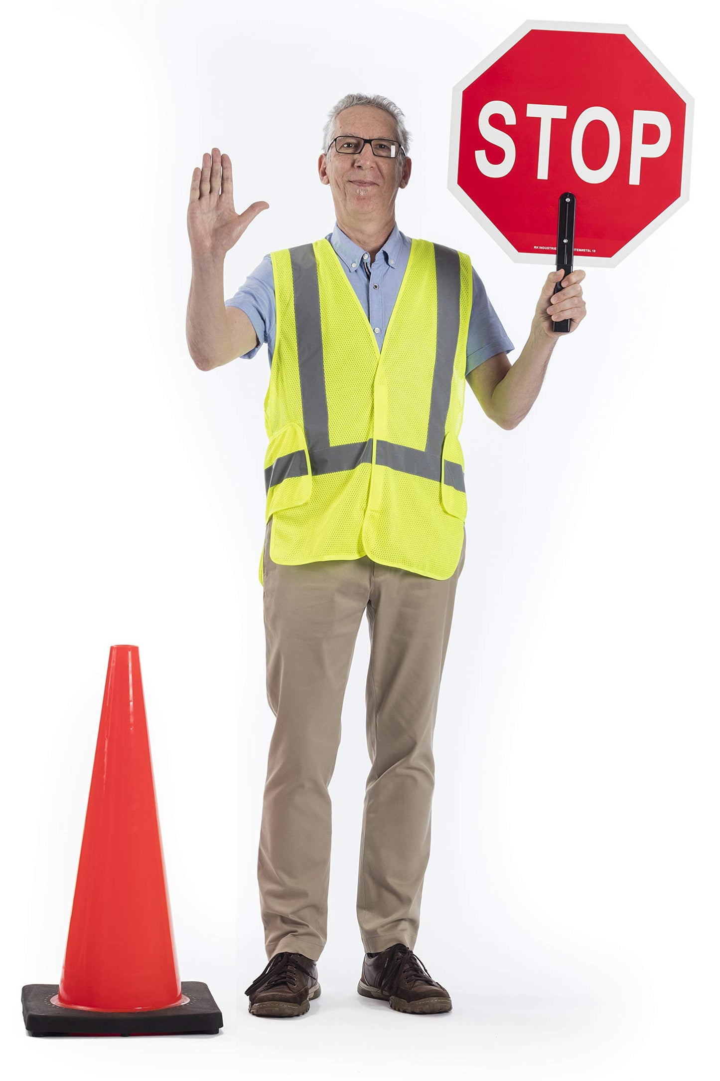 NYOrtho High Visibility Reflective Safety Vest – ANSI/ISEA Class 2 Hi Vis Vest for Men & Women – Neon Yellow Mesh – Super Reflective Strips – Lightweight Work & Traffic Safety Gear