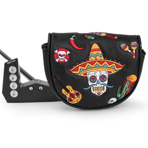 Golf Mallet Putter, Sugar Skull Magnetic Closure Premium Leather Golf Club Head Covers Fits for Golf OZ1 MEZZ 1 MEZZ1 MAX Putter