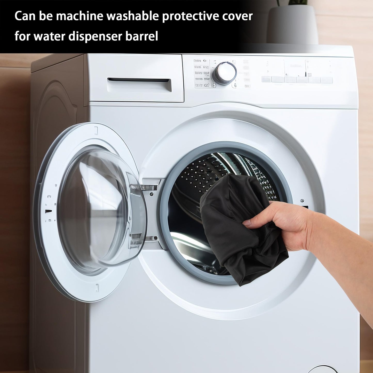 Kingshion Water Dispenser Barrel Cover for 5 Gallon Water Bottlem, Durable Fabric Water Cooler Covers, Elastic Fabric Bucket Decor Protector Cover, Reusable Furniture Standard Cover Protector For Home