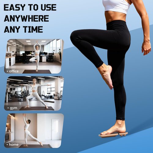 Ankle Balance Board - Premium Solid Birchwood Foot Strengthener for Stability