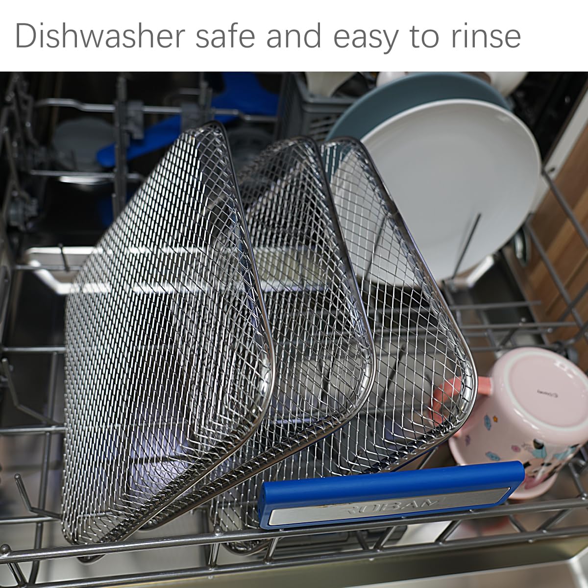 Kispog 3-Pack Cooking Crisper Trays: Mesh Stainless Steel Replacement Trays Fit Instant Pot Air Fryer Oven 10QT - Max Airflow - BPA-Free - Teflon-Free - 2025