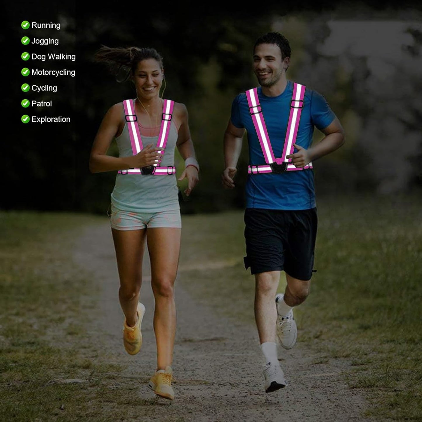 Skiennix Reflective Vest - High Visibility Safety Gear for Running, Cycling & Walking | Adjustable for All Sizes