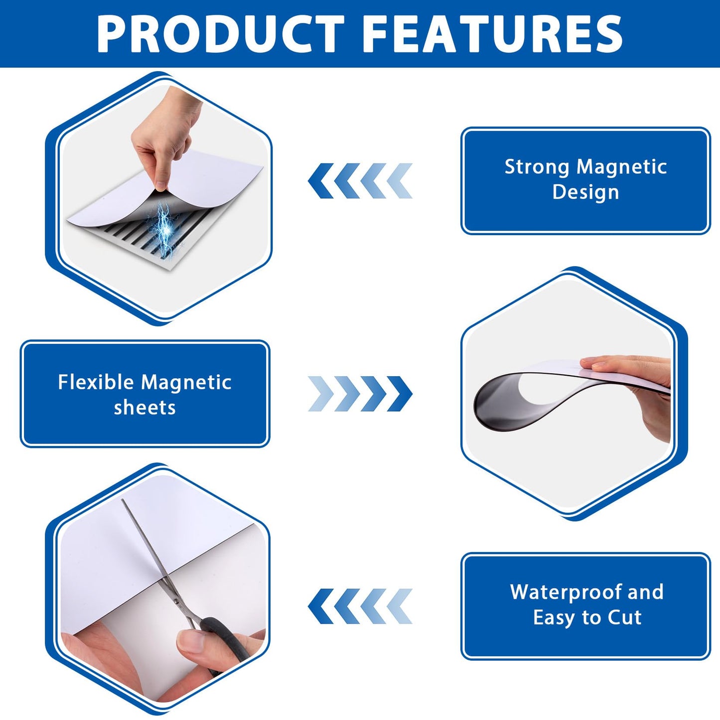 Grtard Strong Magnetic Vent Covers, 6 Pack Magnet Vent Cover, 5.5" X 12" Magnetic Vent Cover, Vent Magnetic Cover, Air Vent Covers for Home Ceiling, Magnetic Vent Covers for Ceiling, Floor, Wall