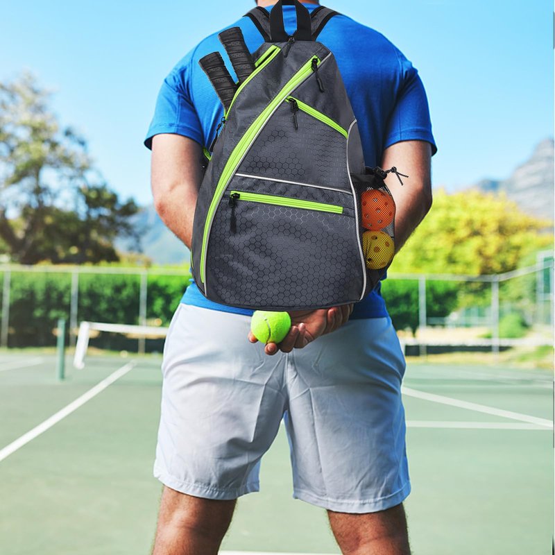 yuboo Pickleball Bag - Large Capacity Sling Backpack for Paddles & Gear, Adjustable & Lightweight for Men/Women - Court, Travel & Training