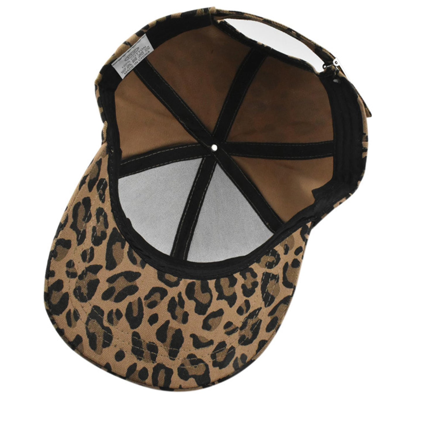 CLeemuziN Baseball Hats for Women Men Adjustable Leopard Print Dad Trucker Hat Cotton Sun Protection Caps Sports Golf Medium