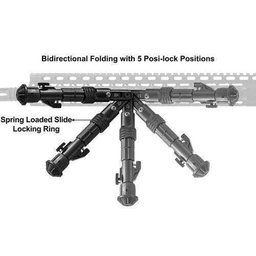 Leapers TL-BPDK01 Inc, UTG Recon Flex Bipod, Keymod, Black, 5.7"-8"