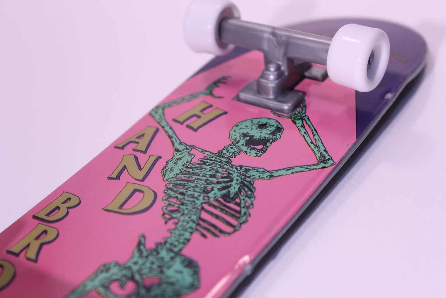 HANDBROS Handboard Skateboard 27cm 10.5 inch Tech Large Finger Board W/Grip 'SKRELETON'