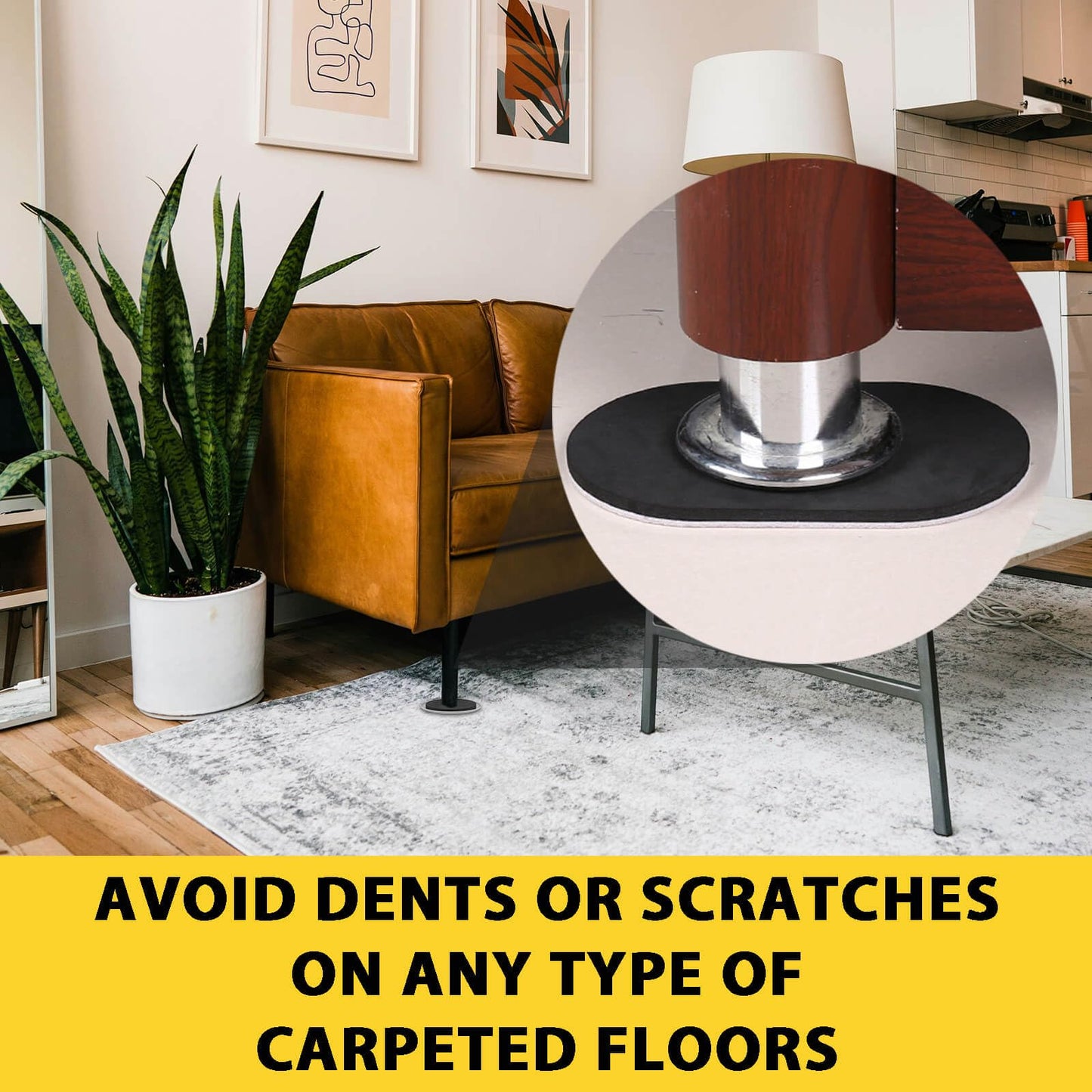 8 Pieces Furniture Sliders, 9 1/2" Sliders for Carpet Hardwood Floors Large Heavy Furniture, Reusable Heavy-Duty Gliders Movers Plastic Moving Pads Protectors (8 PCS 9 1/2" Beige)