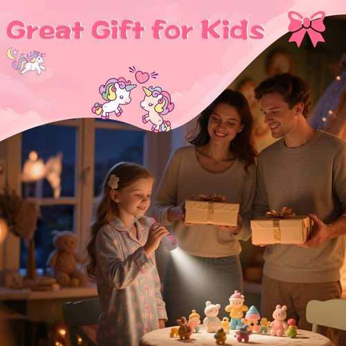 CoolGift Mart Kids Silicone Flashlight, Dimmable Flashlight for Toddlers Kids Boys Girls, Rechargeable Hanging Night Light for Camping, Night Walks and Home Use, Fun Animal Themed Portable Torch