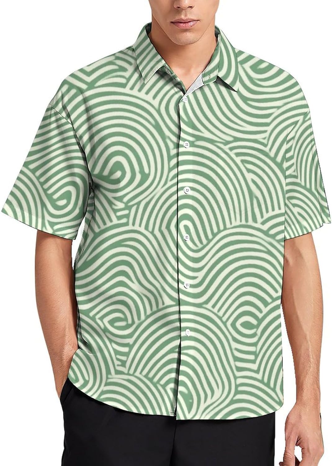 Skiennix Men's Hawaiian Shirt - Short Sleeve Abstract Print for Beach & Vacation | Summer Cruise Top