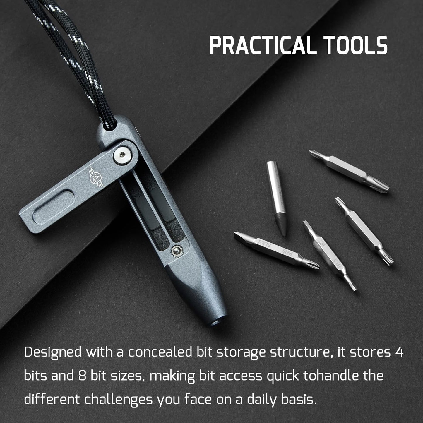 OKNIFE Otacle D1 Mini Precision Screwdriver Set, 9 in 1 EDC Multi Bit Pocket Screwdriver, Industrial S2 Steel Magnetic Bits for Work or Daily Use
