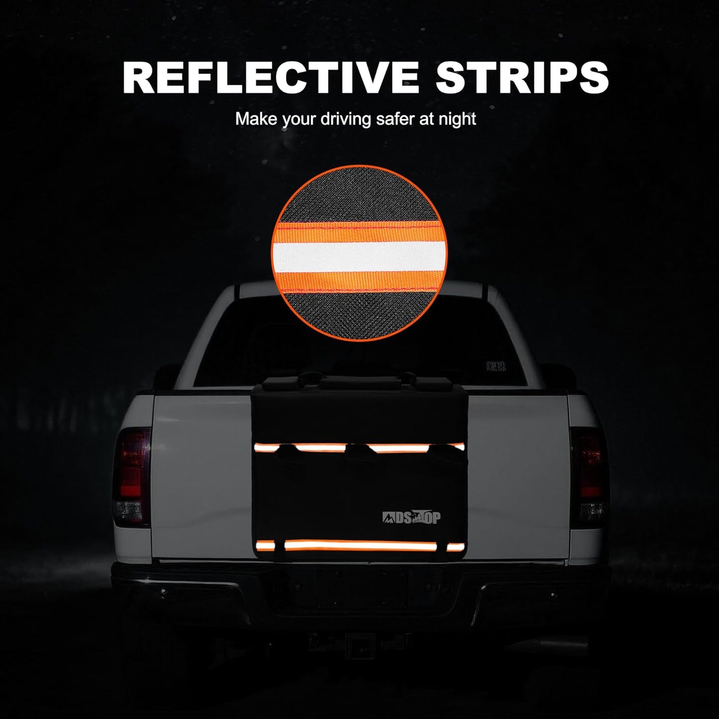 MDSTOP Tailgate Pad - Mountain Bike Protector with Reflective Strips | Scratch Resistant for 2 Bikes (Black, M)