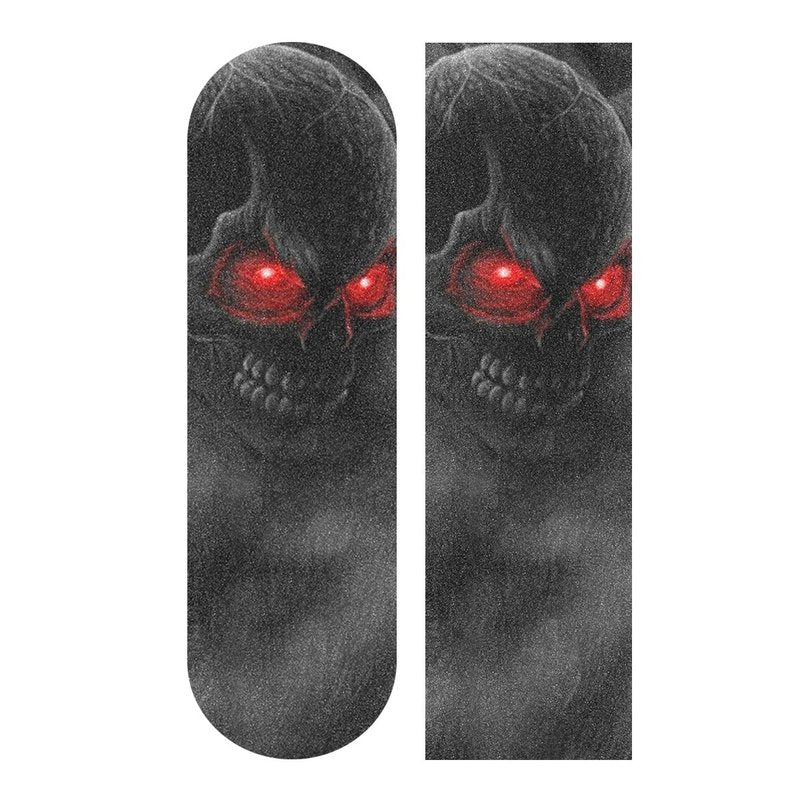 SUABO Black Skeleton Red Eyes Skateboard Grip Tape Skull Scooter Griptape Deck Sandpaper Longboard Sheet Sticker 9" x 33"