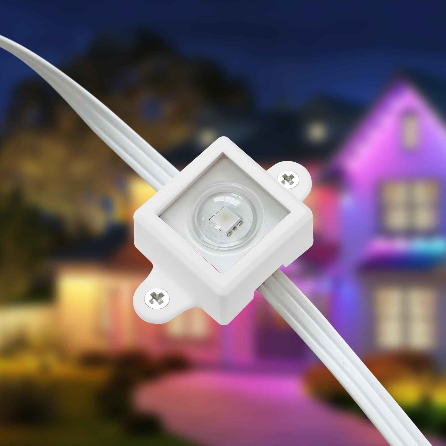 Shupakul 40 Pcs H705 LED Light Mounting Bracket Clip,Waterproof H705 LED Lights Mount Set with 80 Screws,Screw Mounting White Square Light Brackets for Outdoor Installation