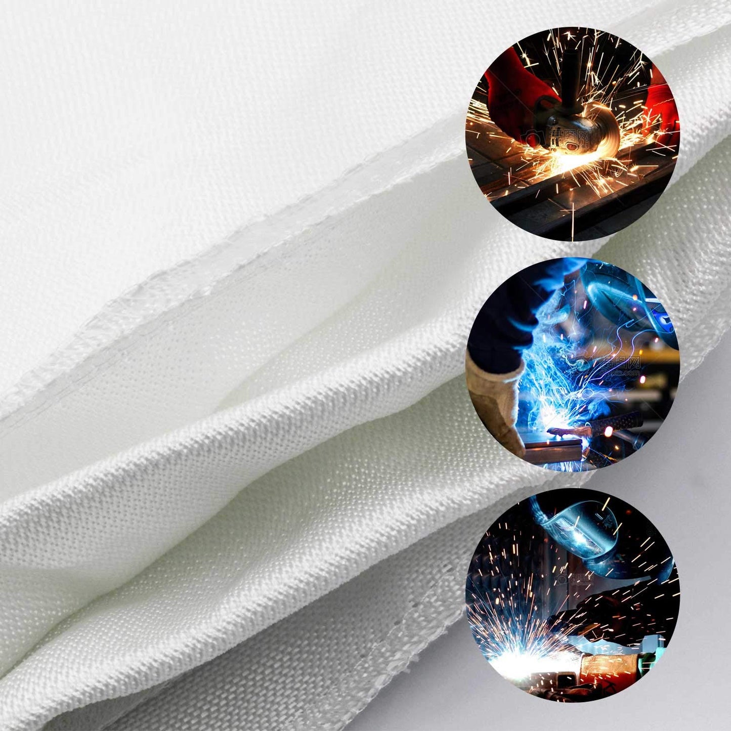 Gihunk Welding Blanket Heavy Duty Fiberglass Fire Blanket Protect Work Area from Sparks (10Ft x 10 Ft)