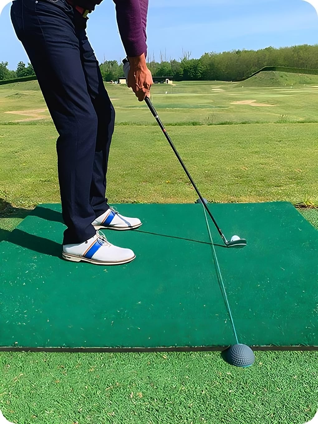 The Alignment Ball - Golf Training Aid for Setup & Alignment - Alternative to Sticks/Rods. Bundle with Golf Ball Alignment Stencil & Pen (Black/Green)