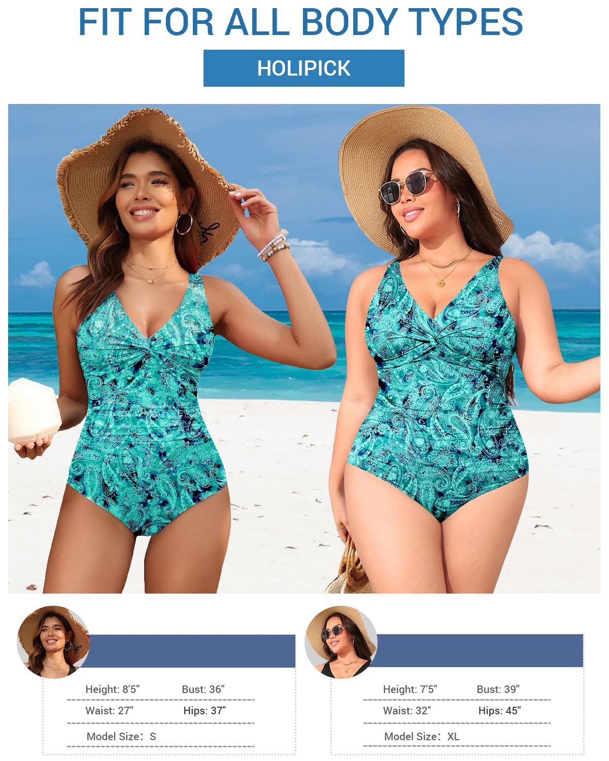 Green Paisley Tummy Control One Piece Swimsuit Full Coverage Bathing Suit L