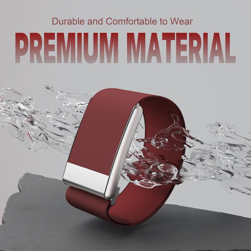 Soft and Comfortable Nylon Wrist/BicepBand, HydroKnit Wrist/BicepBand Replacement Band For WHOOP 5.0 One Peak Heart Rate Monitor. (Wine Red, 25mm)