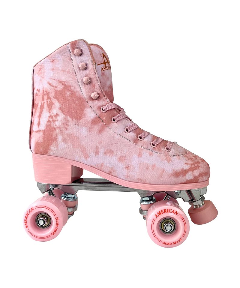 A American Athletic Roller Skate- Georgia Peach Quad Roller Skate, Women Size 8, Pink