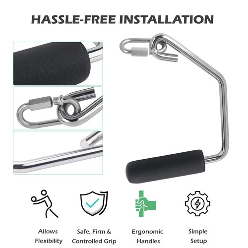 Dsyboko Open Ended Chrome Grip Handles for Total Gym Accessories - Compatible with Total Gym XLS, Supra, Electra, FIT - Replacement Parts