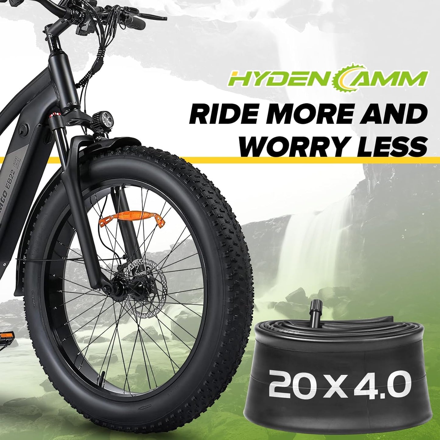 Skiennix Fat Bike Tubes - Premium Butyl Rubber with AV 32mm Schrader Valve | 20" & 26" Sizes, 1/2/4 Pack