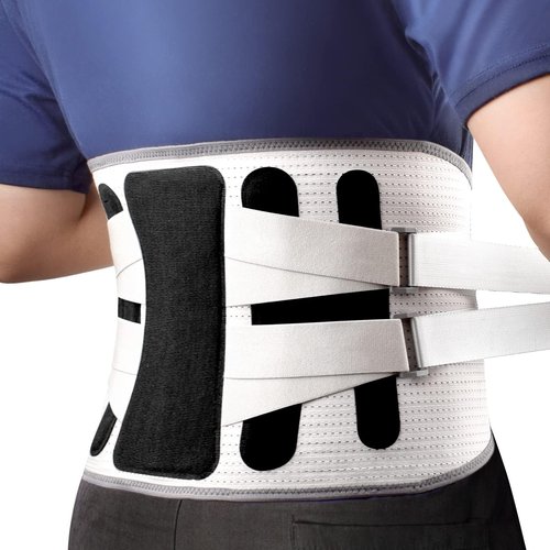 EGJoey Breathable Back Brace for Women & Men - Comfortable Lower Back Pain Relief & Posture Corrector Support Belt to Relieve Pain and Improve Posture（Gray,Medium）