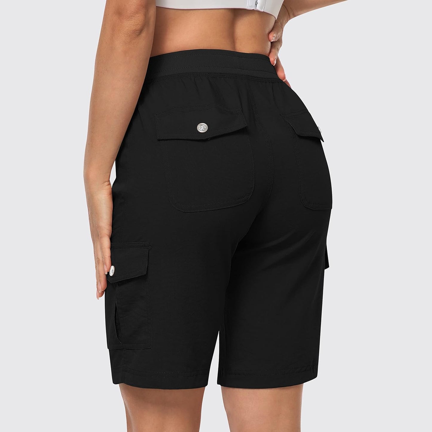 MoFiz Women's Hiking Cargo Shorts - Lightweight Quick-Dry Design with 6 Pockets | Perfect for Summer Travel