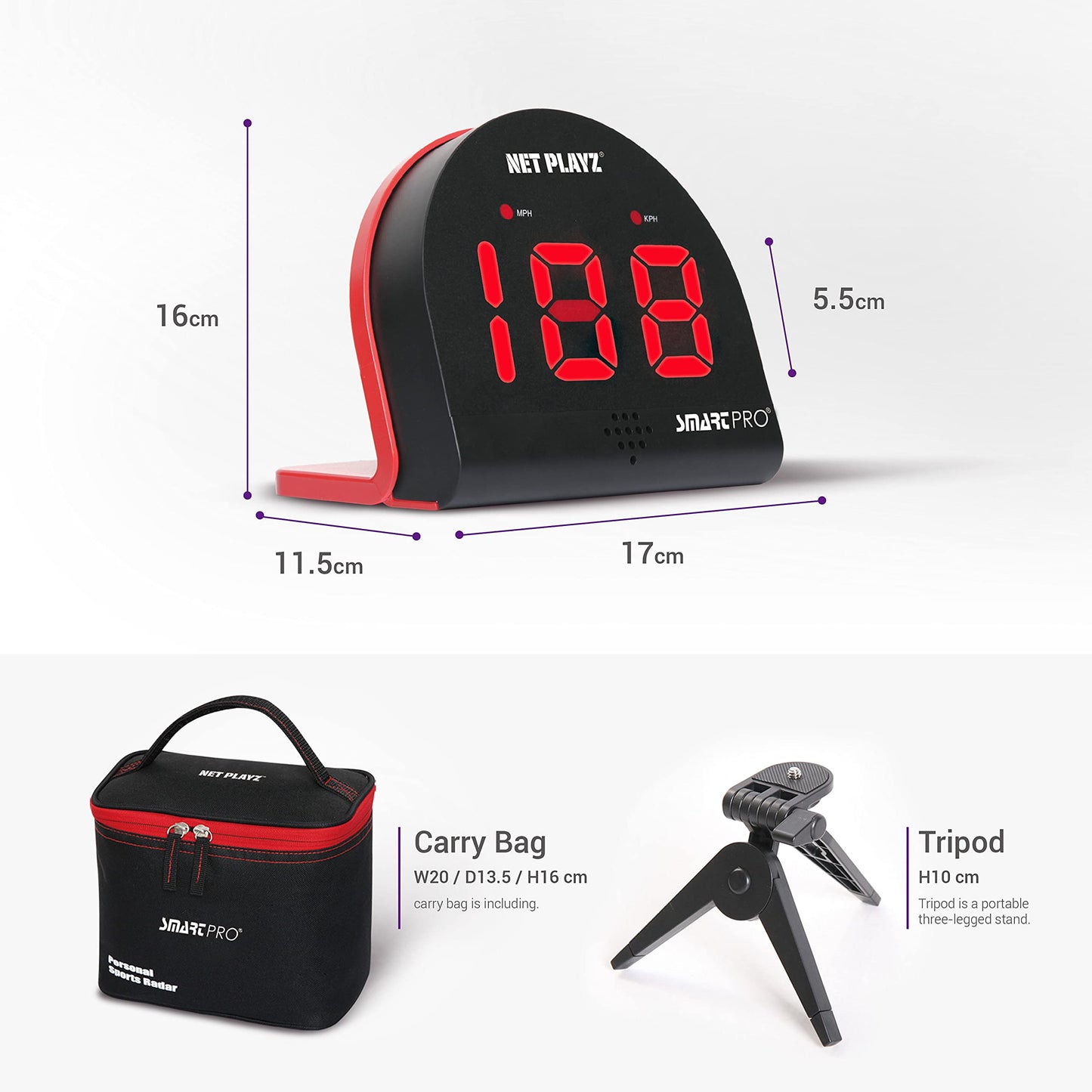 Baseball Radar Guns Speed Sensors (Hands-Free) Pitch Training Aids, High-Tech Gadget & Gear
