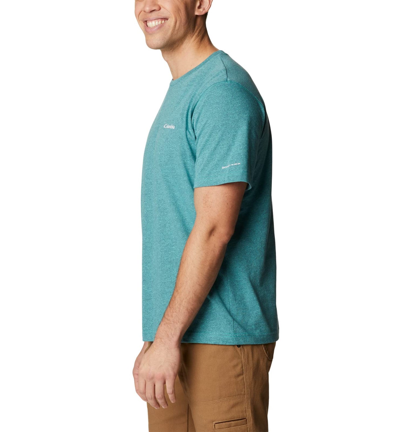 Columbia Men's Big & Tall Thistletown Hills Short Sleeve, Electric Turquoise/Collegiate Navy, Large B&T