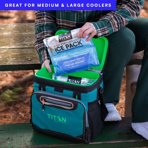 Arctic Zone Titan Deep Freeze Ice Pack - 600g High-Performance, Puncture-Resistant Cold Pack (2 Pack)