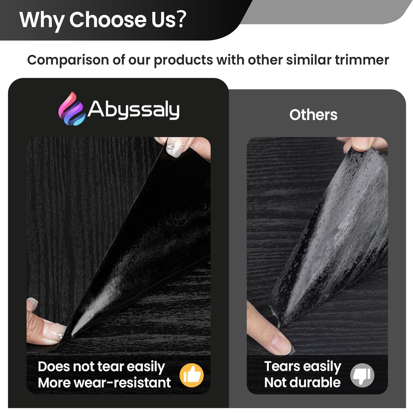 Wood Contact Paper With Tools, Black Peel and Stick Wallpaper Thickened No Tearing Vinyl Wrap, Self Adhesive Faux Wood Grain Wallpaper Cover Cabinets Countertop Wall Furniture Decoration 17.7" X 78.7"