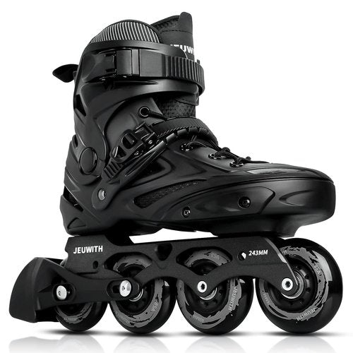 Inline Skates for Women Men, Outdoor Street Blades Roller Adult Male Female, Professional Fitness Roller Skates Blades for Unisex (Black) Men10-11/Women11-12/29.5cm
