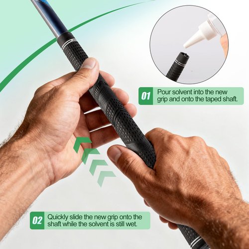 Achribex Golf Grip Kit with Grip Removal Tool & Tape - Golf Club Regripping Kit for Easy DIY Installation, Includes Golf Club Vise Clamp & Accessories for Grips Replacement for Golf Regripping Station