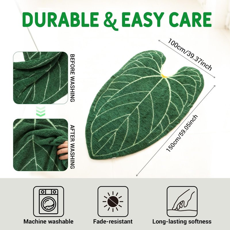 ZZTLHDS Leaf Shaped Half-Pile Blanket, Rogation 2-in-1 Ultra-Soft Half-Pile Wipe Bath Towel & Throw Blanket, Multipurpose Leaf Design for Bedroom, Travel, Couch Warm & Stylish(Green)