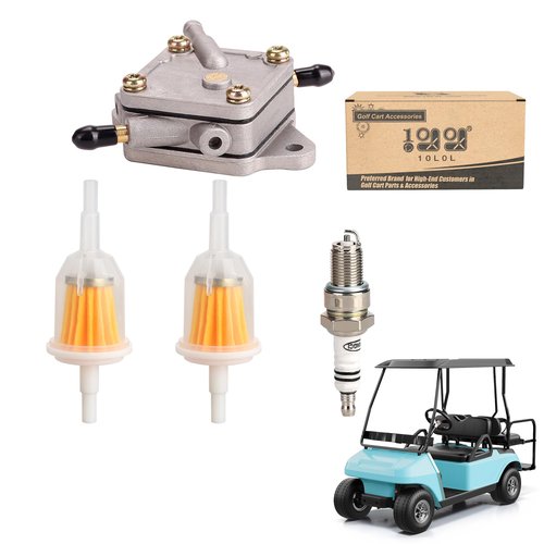 10L0L Golf Cart Fuel Pump for Yamaha G8 G11 G14 G16 G20 G22 Golf Cart 4 Cycle 1990-2007 Engine Pump with Fuel Filter Spark Plug Kit, OEM#JN6F441000,S FP-003 5910