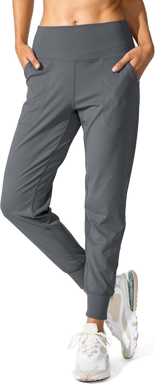 G Gradual Women's High-Waisted Joggers - Comfortable Yoga Pants with Pockets for Workouts & Lounging