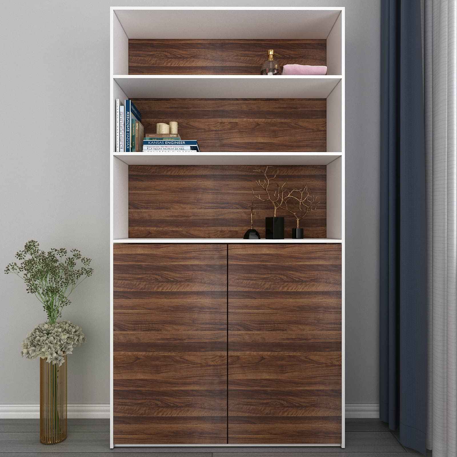 Decotalk Wood Contact Paper 17.7"x200", Walnut Wood Grain Contact Paper for Countertops, Wood Wallpaper Peel and Stick, Wood Look Contact Paper Removable, Wood Wallpaper for Bedroom Decorative