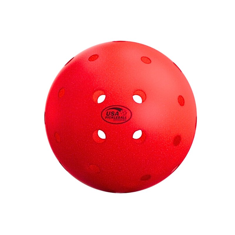 Velocity Outdoor Pickleball Balls, 6 Pack in Red - USAPA Approved Official Size and Weight 40 Hole Pickleballs