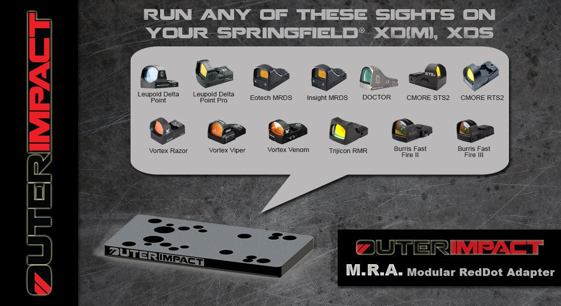 Outerimpact Red Dot Adapter/Mount for Springfield XD, XD MOD.2, XD(M), XDS Pistol - M.R.A …