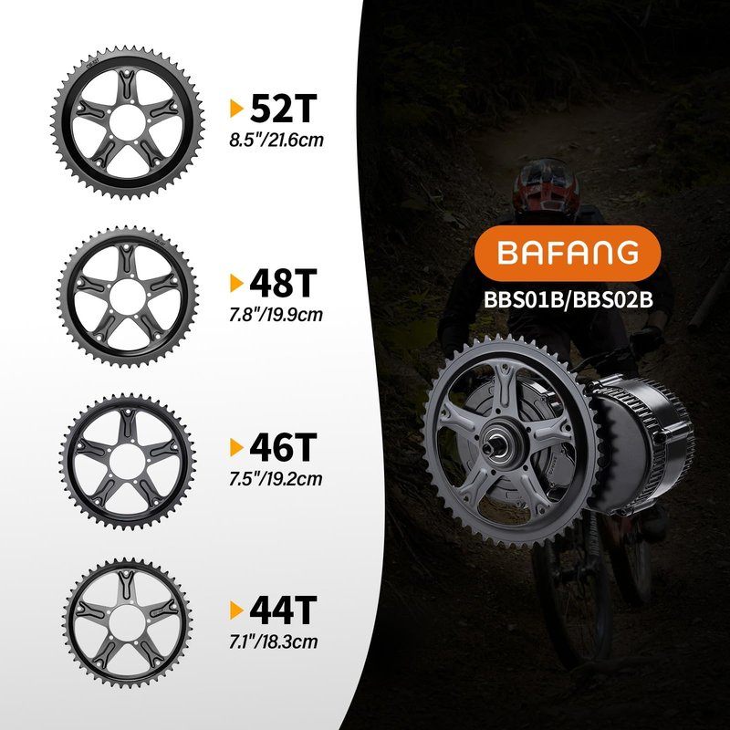 BAFANG 48T Chain Ring for BBS02B Middle Drive Motor eBike Conversion Kit
